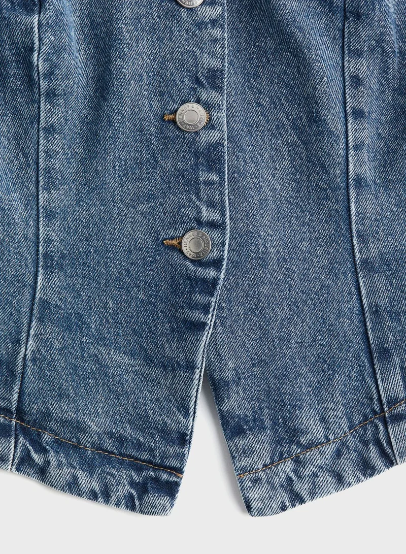 H&M Denim Bandeau Top