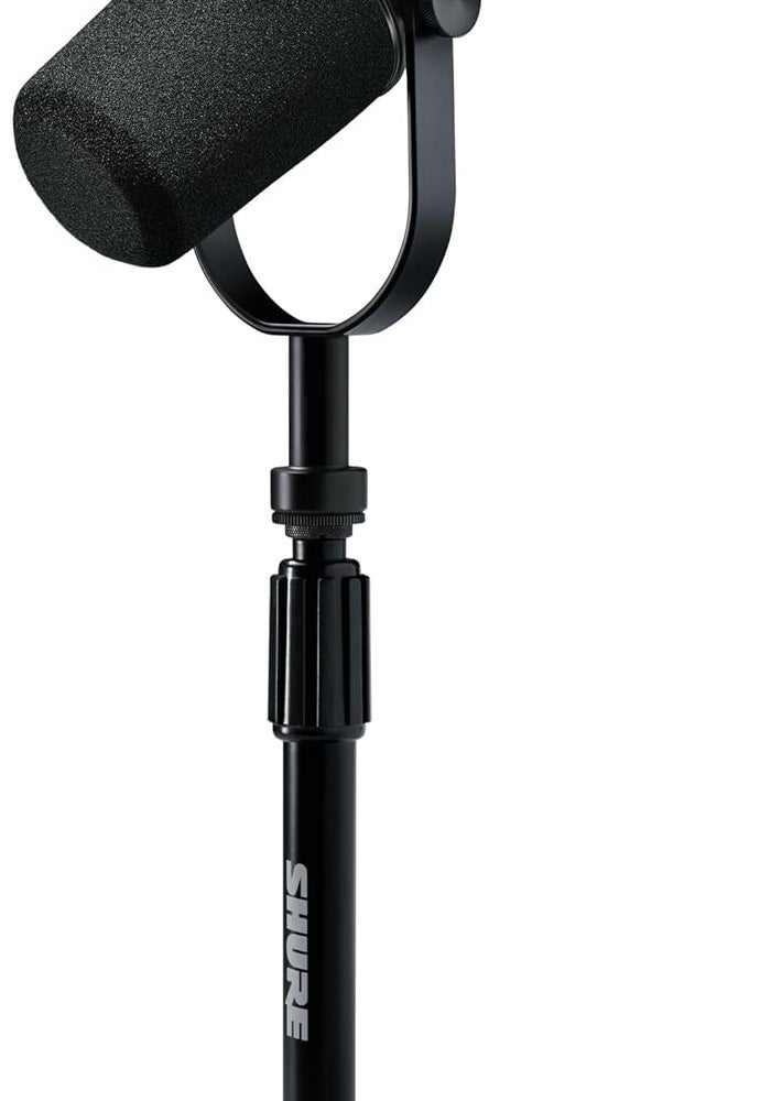 Shure MV7+ Podcast Microphone with Stand - Enhanced Audio, LED Touch Panel, USB-C & XLR Outputs, Auto Level Mode, Digital Pop Filter, Reverb Effects - Black - Image 1