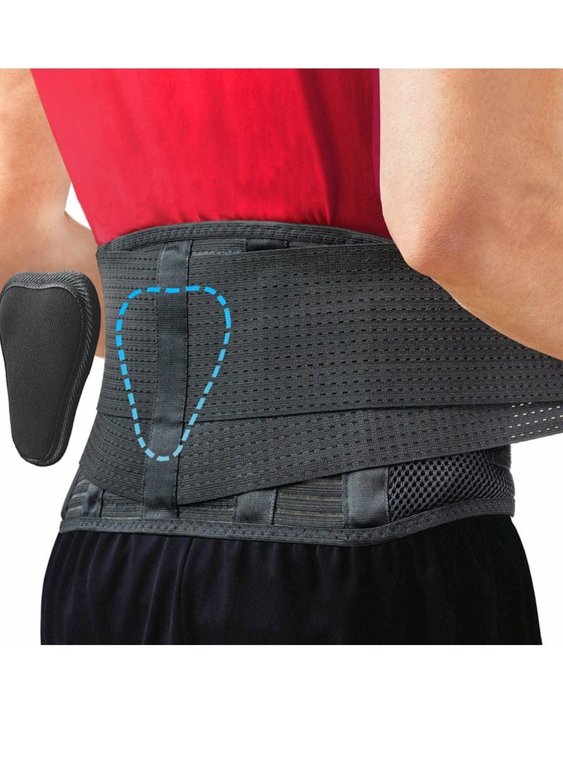 Generic - Waist Support Belt High Elastic Breathable Double Compression Support Belt For Weightlifting Work Adjustable And Removable Lumbar Cushion To Relieve Disc Herniation Sciatica Scoliosis (L/XL size) - Image 1