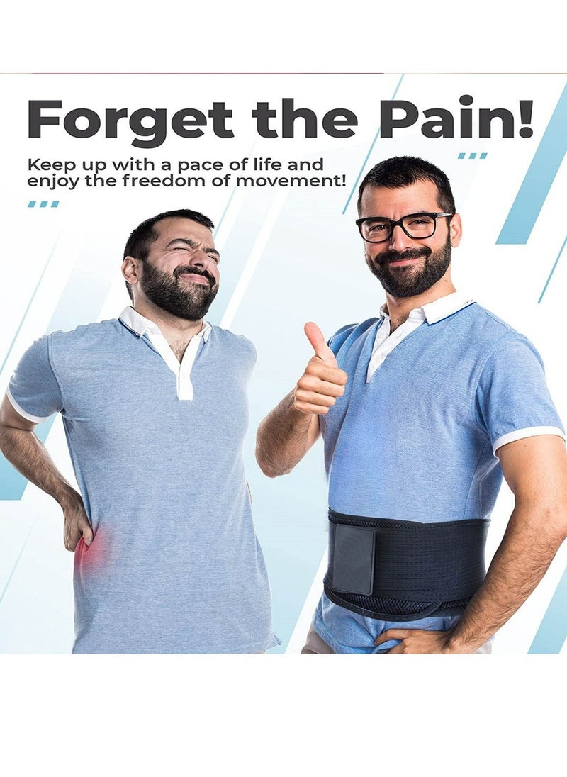 Generic - Waist Support Belt High Elastic Breathable Double Compression Support Belt For Weightlifting Work Adjustable And Removable Lumbar Cushion To Relieve Disc Herniation Sciatica Scoliosis (L/XL size) - Image 1