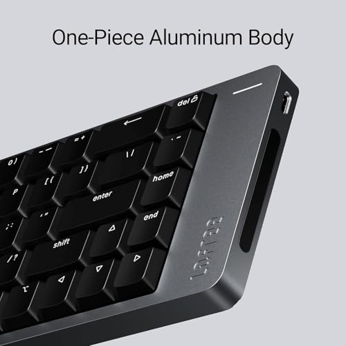 LOFREE Flow2 LowProfile Mechanical Keyboard Aluminum Alloy with Surfer Linear Switches Rechargeable Wireless Keyboards with 3 Mode Connections for Windows macOS Silver 84 Keys - Image 3
