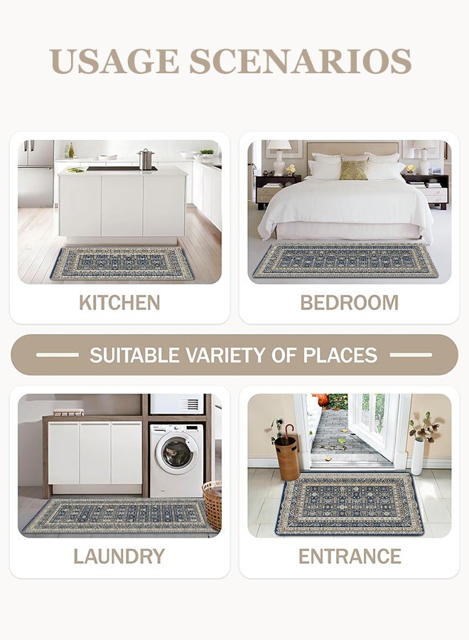 2 PCS Kitchen Floor Mats Rugs Set, Cushion Floor Carpet, Waterproof, Oil Resistant and Anti-Fatigue PU Standing Mat for Kitchen, Floor, Office, Sink, Laundry 45*75CM+45*120CM - Image 4