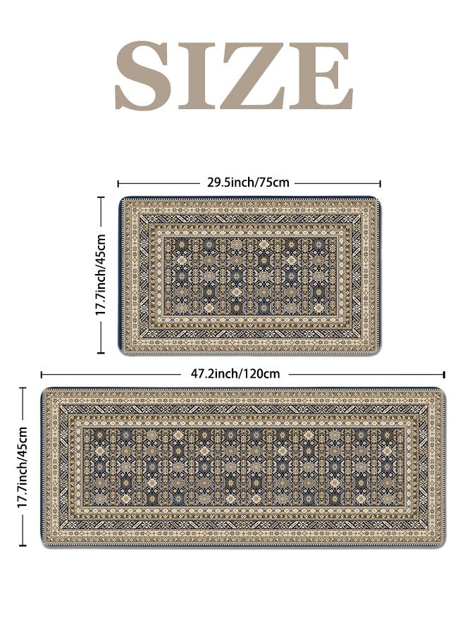 2 PCS Kitchen Floor Mats Rugs Set, Cushion Floor Carpet, Waterproof, Oil Resistant and Anti-Fatigue PU Standing Mat for Kitchen, Floor, Office, Sink, Laundry 45*75CM+45*120CM - Image 5
