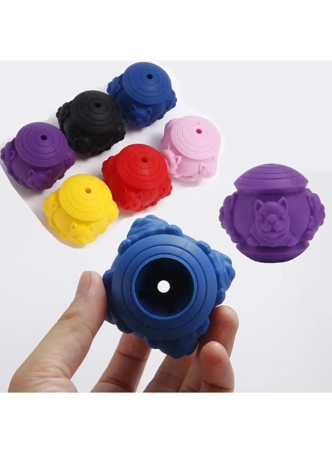 Pet Leaking Food Dog Chew Toy, Durable Silicone Food Leek Pet Teeth Cleaning Toy Ball, Assorted Colours ( 1 PCs ) - Image 4