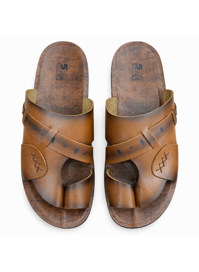 سليبر رجالي جلد هافان – تصميم عصري متعدد الأحزمة بنعل مريح مضاد للانزلاق – مثالي للاستخدام اليومي والصيف - Image 5