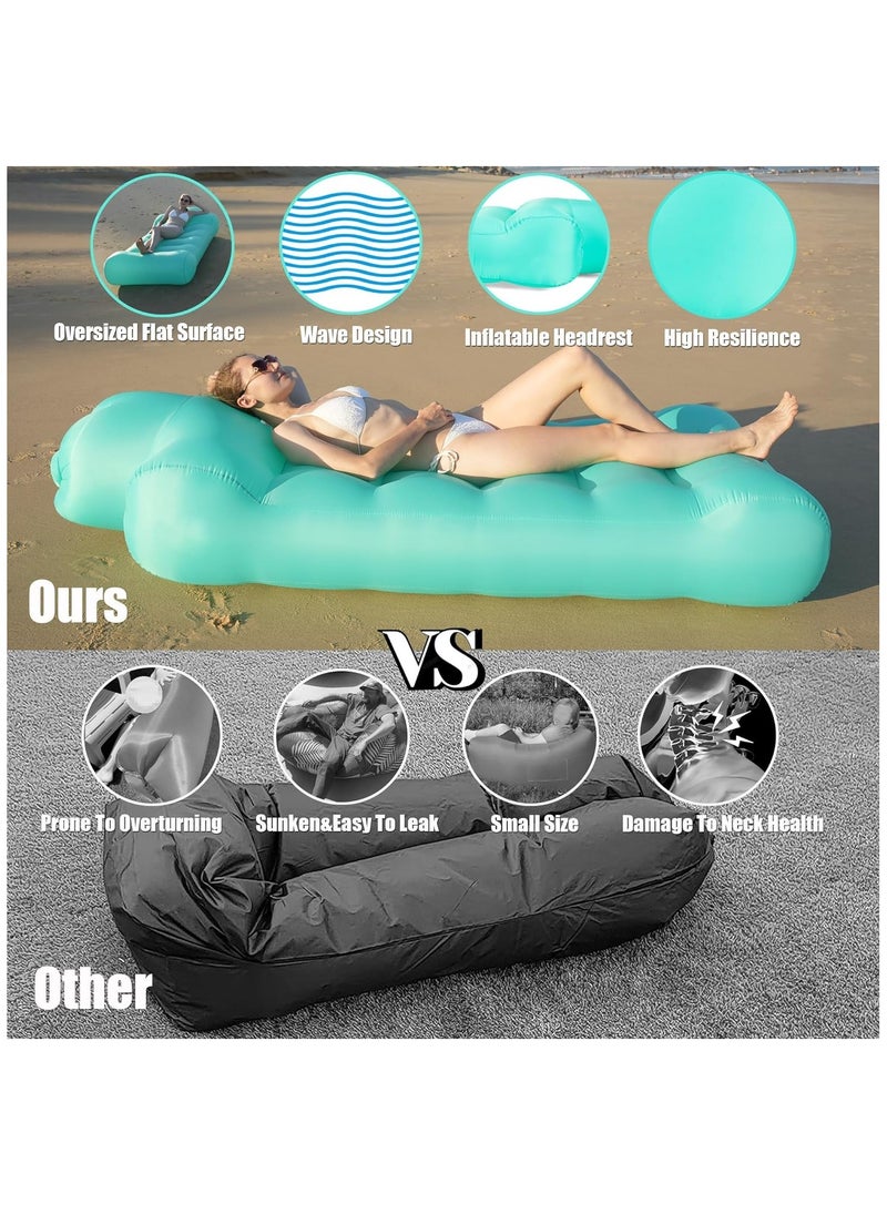 SYOSI - Portable Inflatable Couch, Waterproof Inflatable Lounger Air Sofa Bed, 700LBS Weight Capacity Blow Up Couch, Inflatable Beach Chair Bed, Air Couch for Beach/Garden/Camping/Music Festival - Image 1