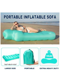 SYOSI Portable Inflatable Couch, Waterproof Inflatable Lounger Air Sofa Bed, 700LBS Weight Capacity Blow Up Couch, Inflatable Beach Chair Bed, Air Couch for Beach/Garden/Camping/Music Festival  - Image 3