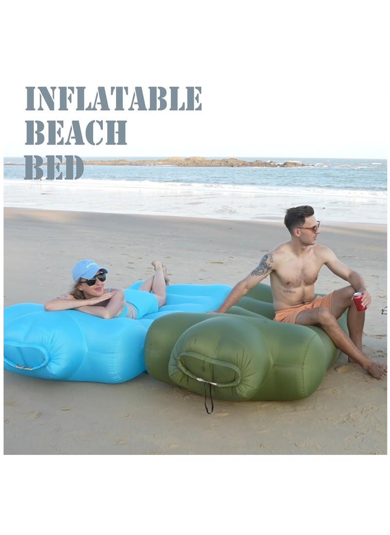 SYOSI - Portable Inflatable Couch, Waterproof Inflatable Lounger Air Sofa Bed, 700LBS Weight Capacity Blow Up Couch, Inflatable Beach Chair Bed, Air Couch for Beach/Garden/Camping/Music Festival - Image 1