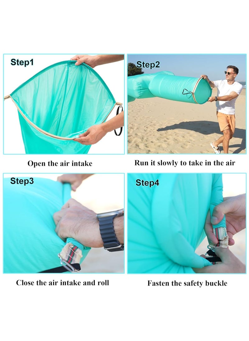SYOSI - Portable Inflatable Couch, Waterproof Inflatable Lounger Air Sofa Bed, 700LBS Weight Capacity Blow Up Couch, Inflatable Beach Chair Bed, Air Couch for Beach/Garden/Camping/Music Festival - Image 1