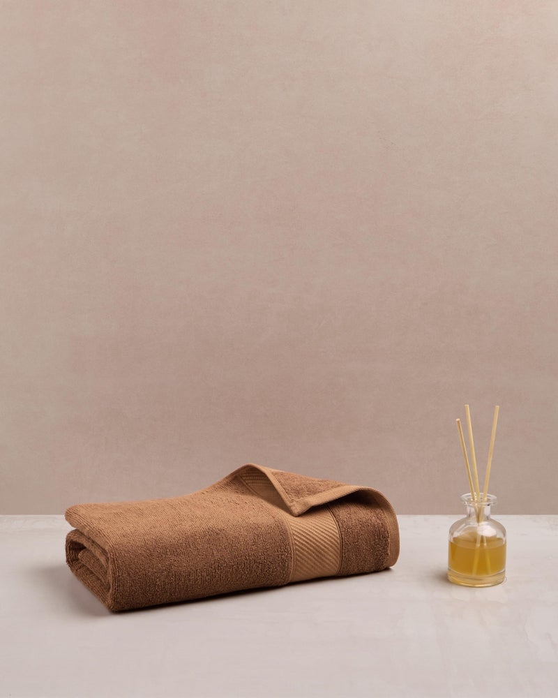Himêya Himeya Towels for Bath Large Size | Bamboo Cotton Towels for Bath | Towel 1Pcs | 400 GSM | 70 x 140 cm | Leather Brown | Bath Towels for Men, Women & Kids | Gym Towel | Perfect for Everyday Use - Image 2