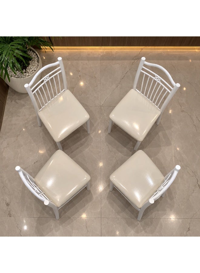 Living 5-Piece Dining Set,Modern Rectangular Dining Table with 4 Elegant Chairs 120*75*75 CM - Image 3