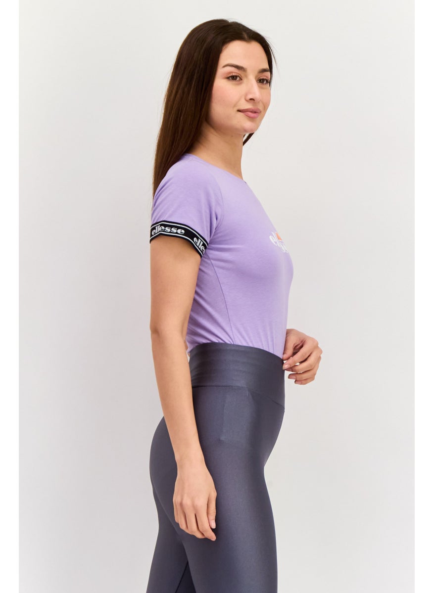 Ellesse Women Sportswear Fit Short Sleeves Outdoor Bodysuit, Purple Combo  - Image 4
