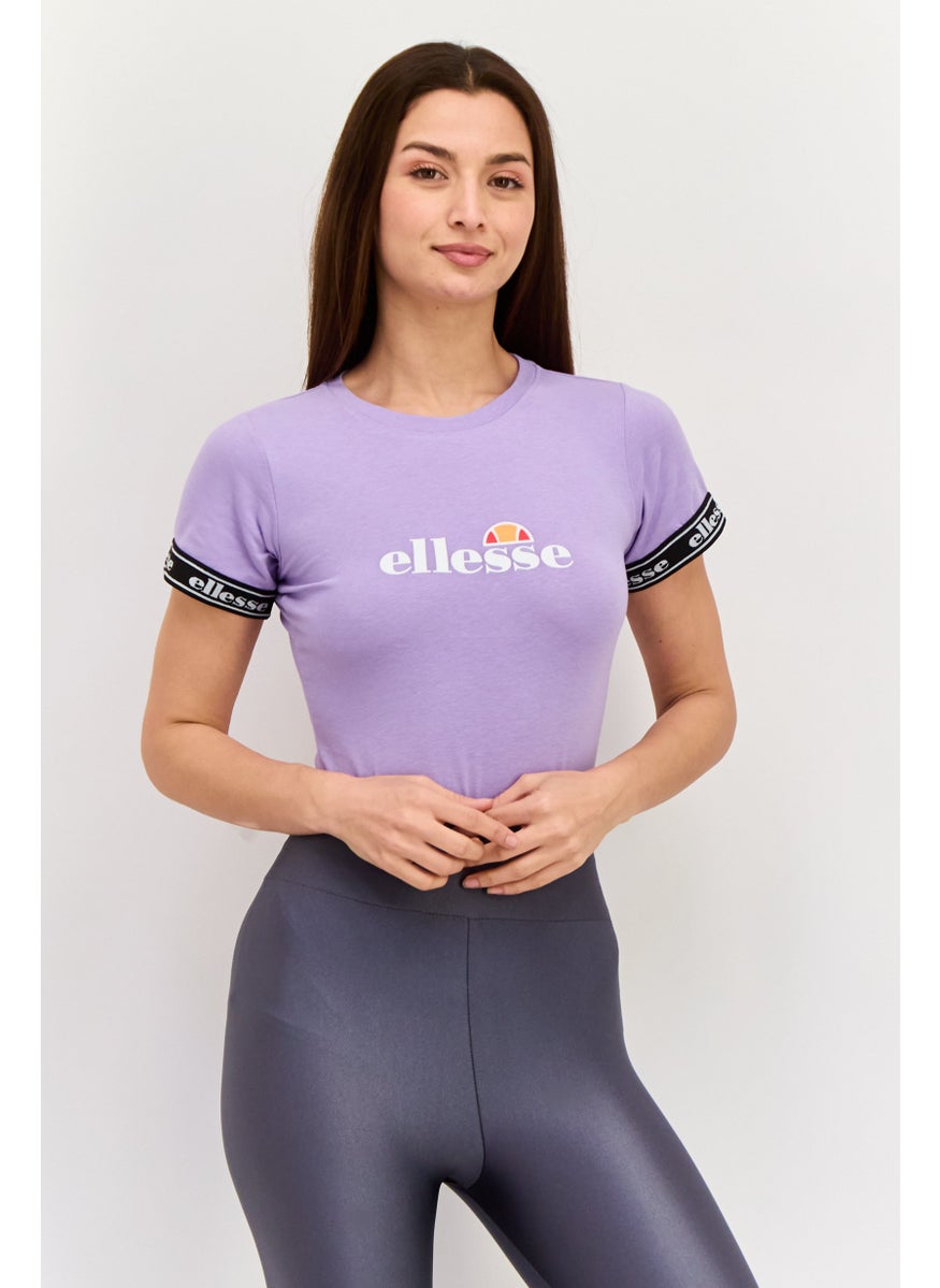 Ellesse Women Sportswear Fit Short Sleeves Outdoor Bodysuit, Purple Combo  - Image 1