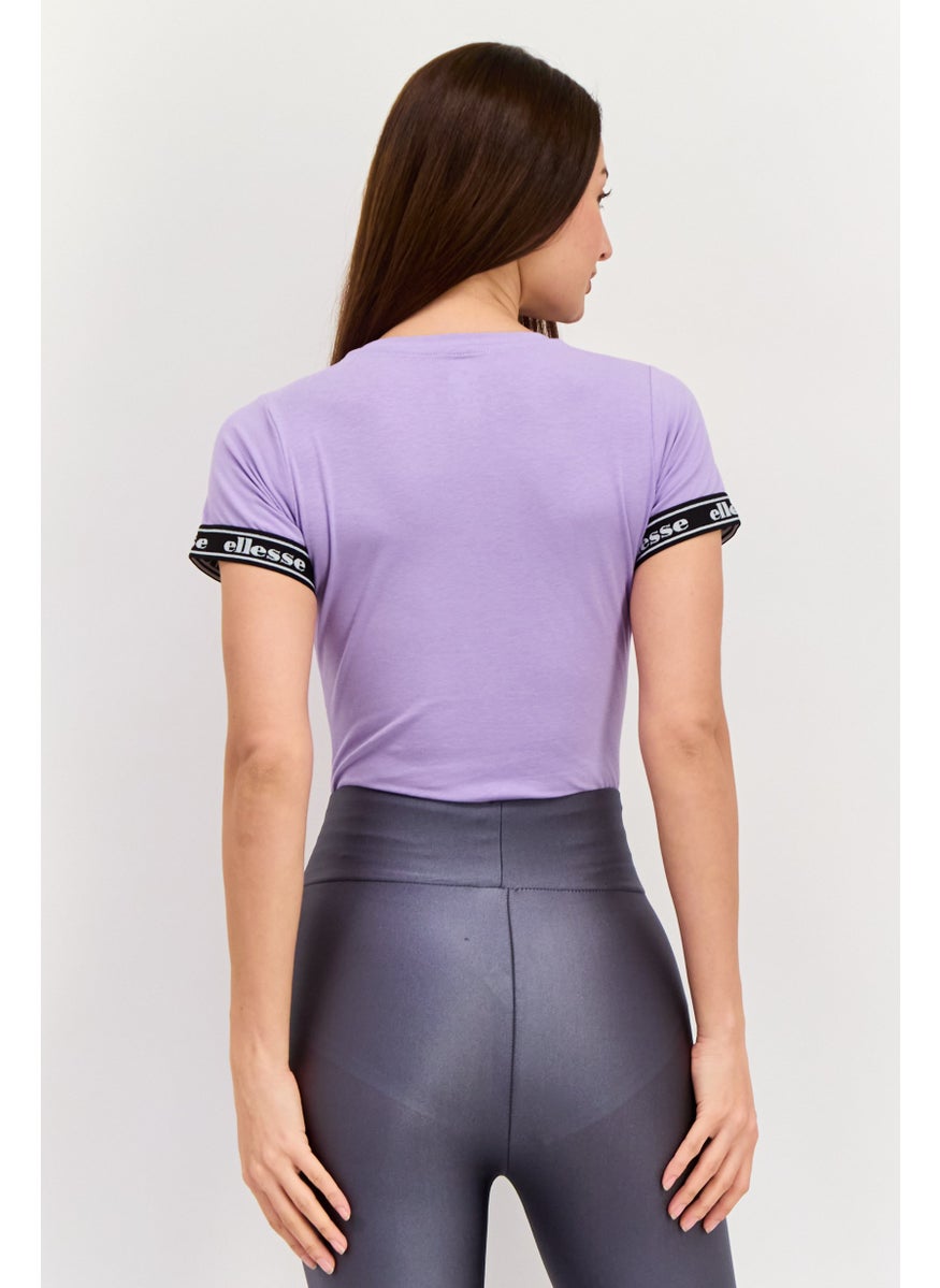 Ellesse Women Sportswear Fit Short Sleeves Outdoor Bodysuit, Purple Combo  - Image 2