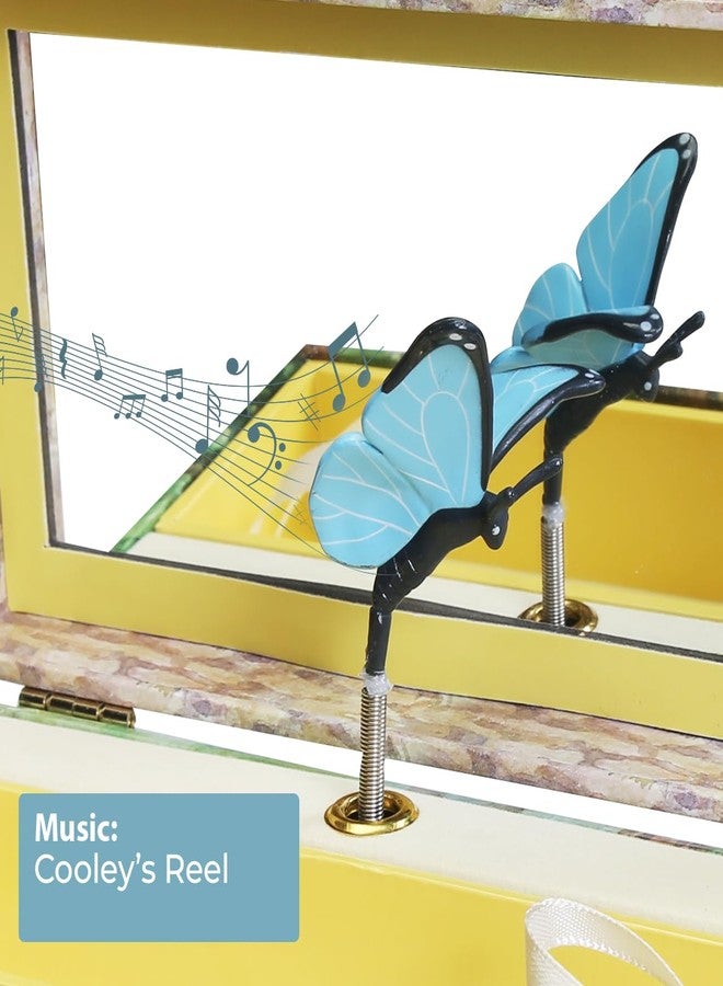 Enchantmints Musical Butterfly Jewelry Box Spins to Music Oval Mirrior - Image 3