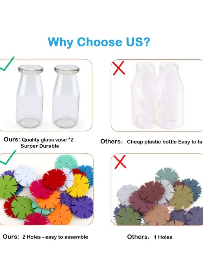 JAYATO مجموعة زهور الأزرار المصنوعة يدويًا للأطفال. أفضل هدية عيد ميلاد للفتيات والفتيان والأطفال فوق 4 سنوات - Image 3