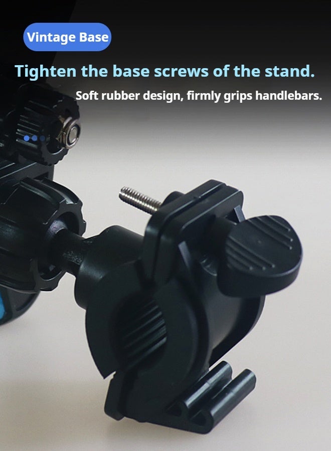 ويل آب حامل هاتف للدراجات مقاوم للماء، حامل مقود دراجة نارية، مشبك هاتف محمول للدراجات الجبلية، مشبك هاتف سكوتر قابل للتعديل بحرية - Image 2