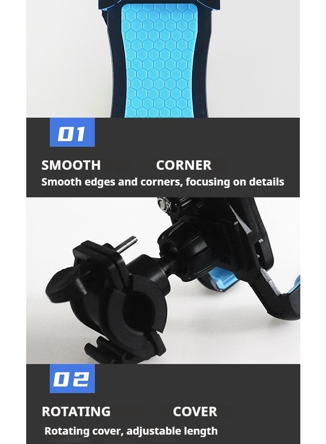 ويل آب حامل هاتف للدراجات مقاوم للماء، حامل مقود دراجة نارية، مشبك هاتف محمول للدراجات الجبلية، مشبك هاتف سكوتر قابل للتعديل بحرية - Image 3