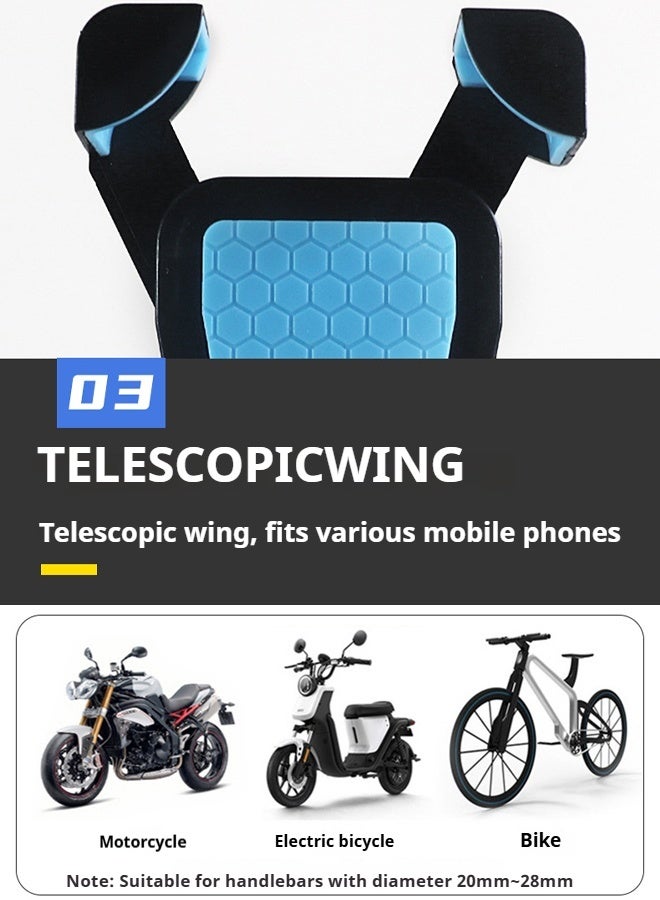 ويل آب حامل هاتف للدراجات مقاوم للماء، حامل مقود دراجة نارية، مشبك هاتف محمول للدراجات الجبلية، مشبك هاتف سكوتر قابل للتعديل بحرية - Image 4