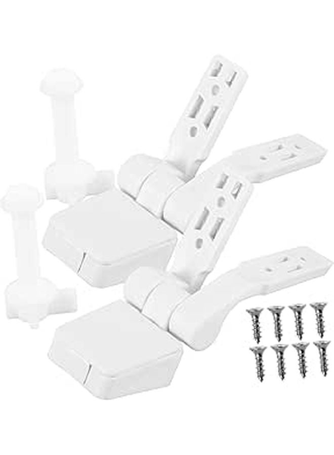 Toilet Seat Hinge Replacement Kit with Plastic Bolts and Nuts for Easy Installation - Image 1