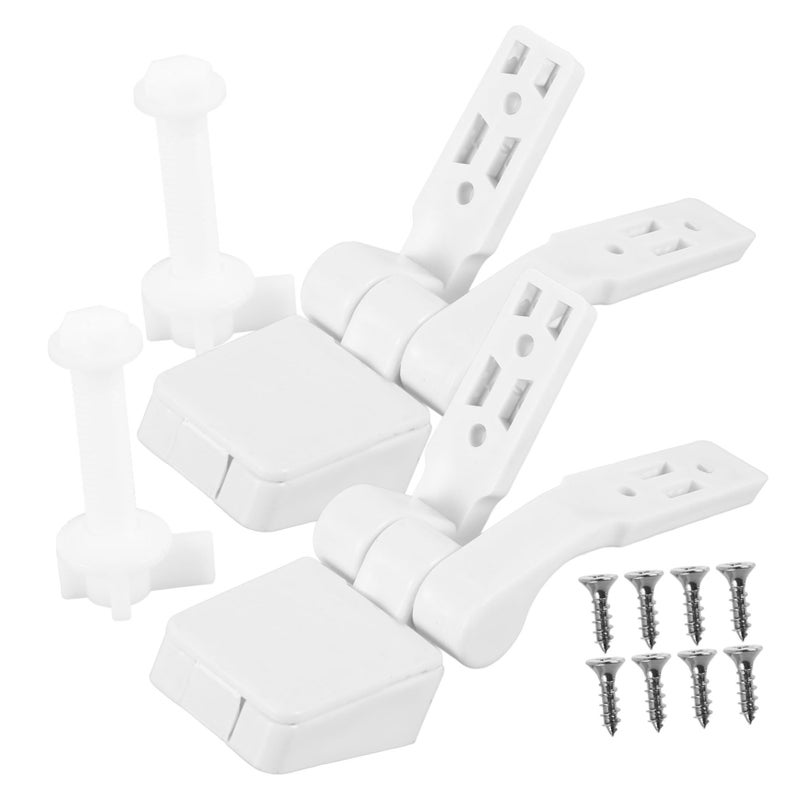 Toilet Seat Hinge Replacement Kit with Plastic Bolts and Nuts for Easy Installation - Image 2