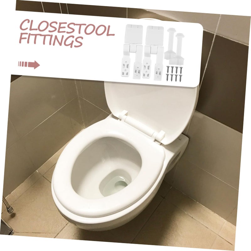 Toilet Seat Hinge Replacement Kit with Plastic Bolts and Nuts for Easy Installation - Image 5