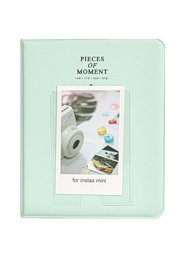 O Ozone 64 Pockets Photo album for with Fujifilm Instax Mini 12 11 9 8+ 8 7s 25 26 50s 70 90/ Instant Printer Film Instant Camera & Name Card- Mint Green  - Image 1