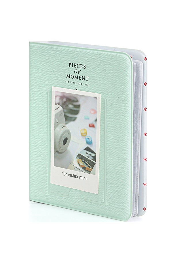 O Ozone 64 Pockets Photo album for with Fujifilm Instax Mini 12 11 9 8+ 8 7s 25 26 50s 70 90/ Instant Printer Film Instant Camera & Name Card- Mint Green  - Image 2