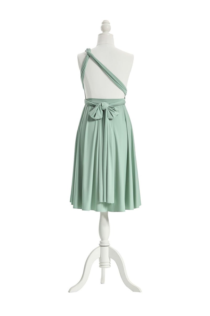 72styles Bridesmaids Dresses Short Infinity Convertible Dress Multiway Transformer Twist Wrap Midi Women Wedding Gutest Dress Sage - Image 3