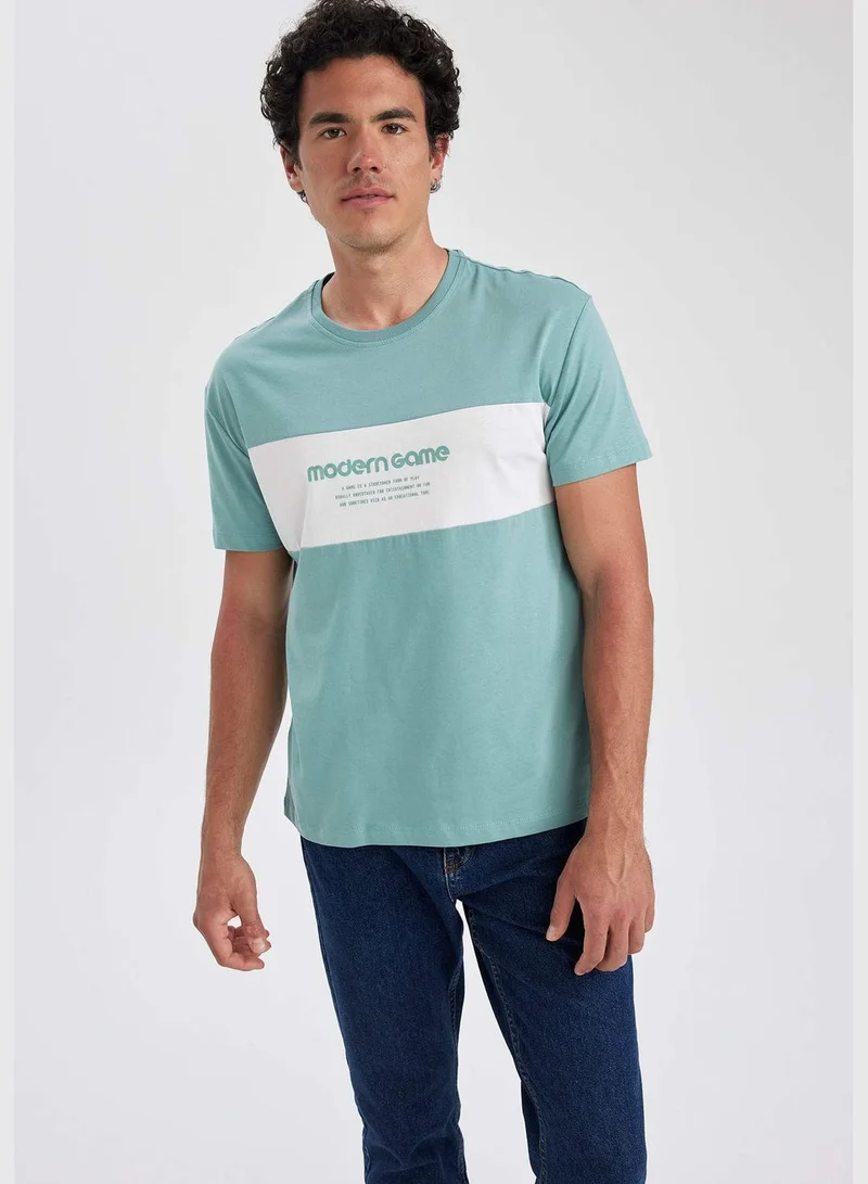 DeFacto Man Crew Neck Short Sleeve Knitted T-Shirt