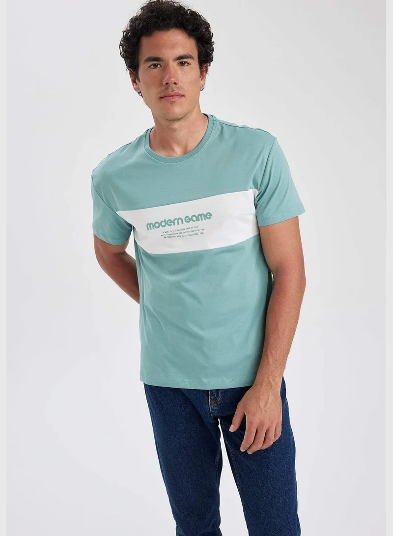 DeFacto Man Crew Neck Short Sleeve Knitted T-Shirt