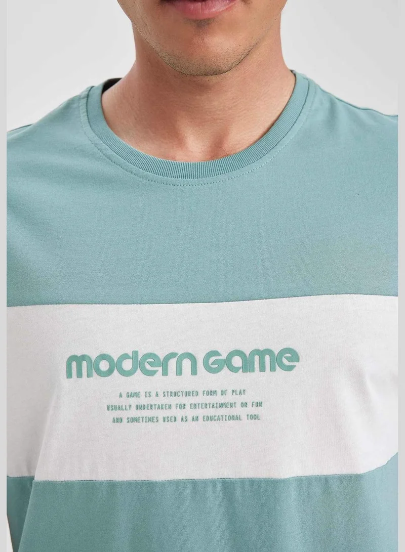 DeFacto Man Crew Neck Short Sleeve Knitted T-Shirt