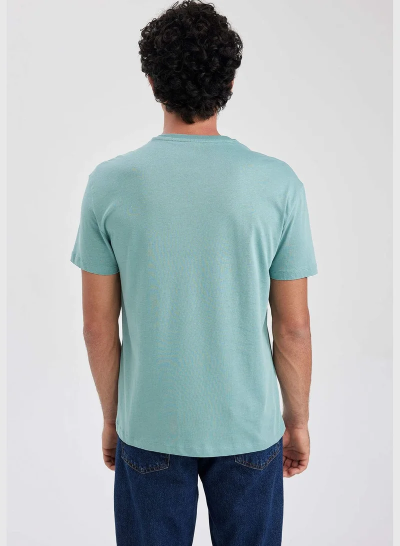DeFacto Man Crew Neck Short Sleeve Knitted T-Shirt