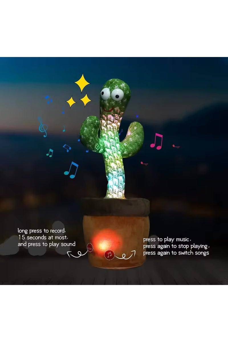 erorex battery Sunshine Cactu Children's Electronic Plush Toy Dancing and Talking Cactu Children's Birthday - Image 2