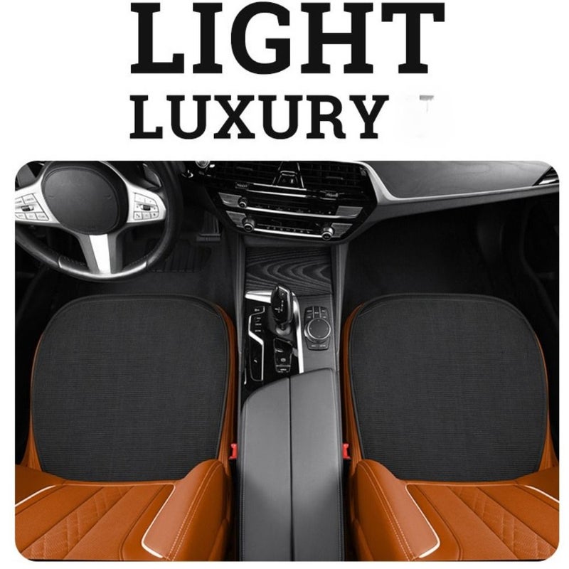 Mocha Brown 2 Front Square Mats Car Seat Cushions Breathable Cooling Seat Covers Non Slip Comfortable Universal Ventilated Chair Protectors Suitable for All Seasons Compatible with All Vehicle Interior - Image 4