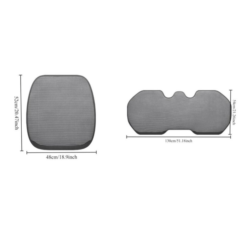 Mocha Brown 2 Front Square Mats Car Seat Cushions Breathable Cooling Seat Covers Non Slip Comfortable Universal Ventilated Chair Protectors Suitable for All Seasons Compatible with All Vehicle Interior - Image 2