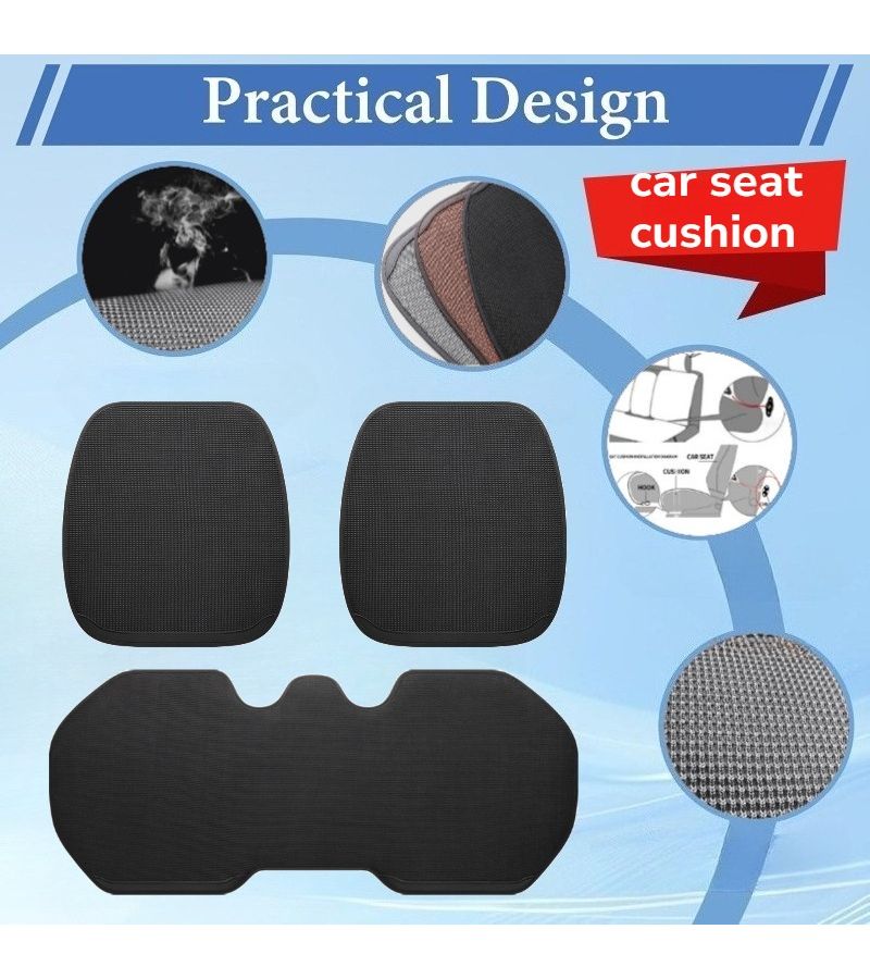 Mocha Brown 2 Front Square Mats Car Seat Cushions Breathable Cooling Seat Covers Non Slip Comfortable Universal Ventilated Chair Protectors Suitable for All Seasons Compatible with All Vehicle Interior - Image 1