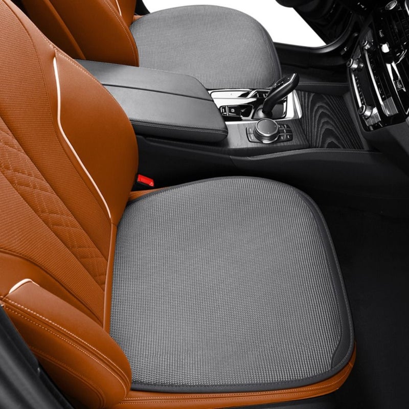 Mocha Brown 2 Front Square Mats Car Seat Cushions Breathable Cooling Seat Covers Non Slip Comfortable Universal Ventilated Chair Protectors Suitable for All Seasons Compatible with All Vehicle Interior - Image 5