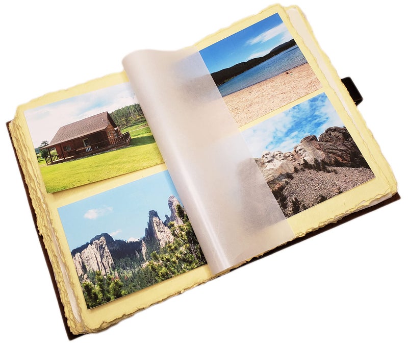 Rustic Ridge Leather Large Vintage Leather Photo Album with Buckle Closure - Scrapbook Style Pages, Gift Box Included - Holds 200 4x6 or 5x7 Photos - Image 5