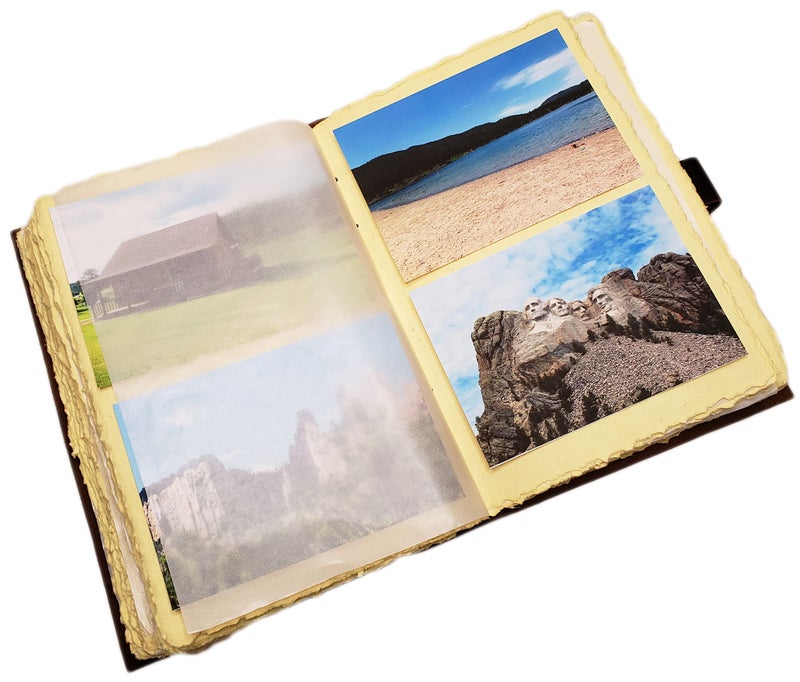 Rustic Ridge Leather Large Vintage Leather Photo Album with Buckle Closure - Scrapbook Style Pages, Gift Box Included - Holds 200 4x6 or 5x7 Photos - Image 4