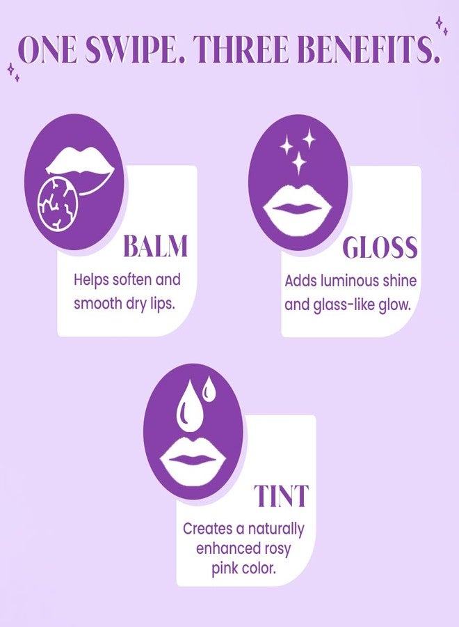 Glamveda Glowy pH Jelly Balm 4g | pH Adapting Lip Balm with Custom Pink Tint | Hydrating Jelly Gloss Balm | Shimmer Lip Glow | Non-Sticky Lip Care - Image 3