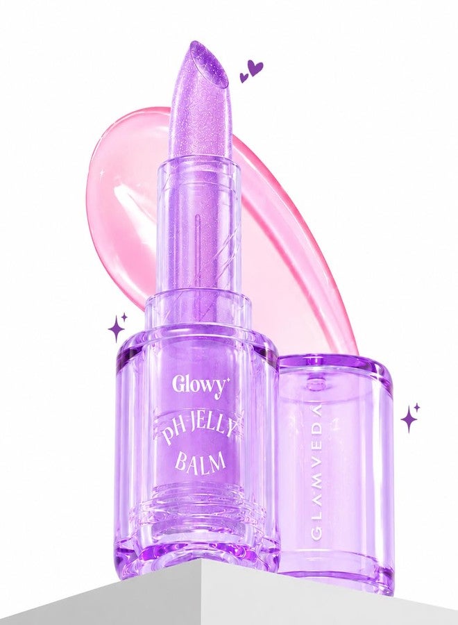 Glamveda Glowy pH Jelly Balm 4g | pH Adapting Lip Balm with Custom Pink Tint | Hydrating Jelly Gloss Balm | Shimmer Lip Glow | Non-Sticky Lip Care - Image 1