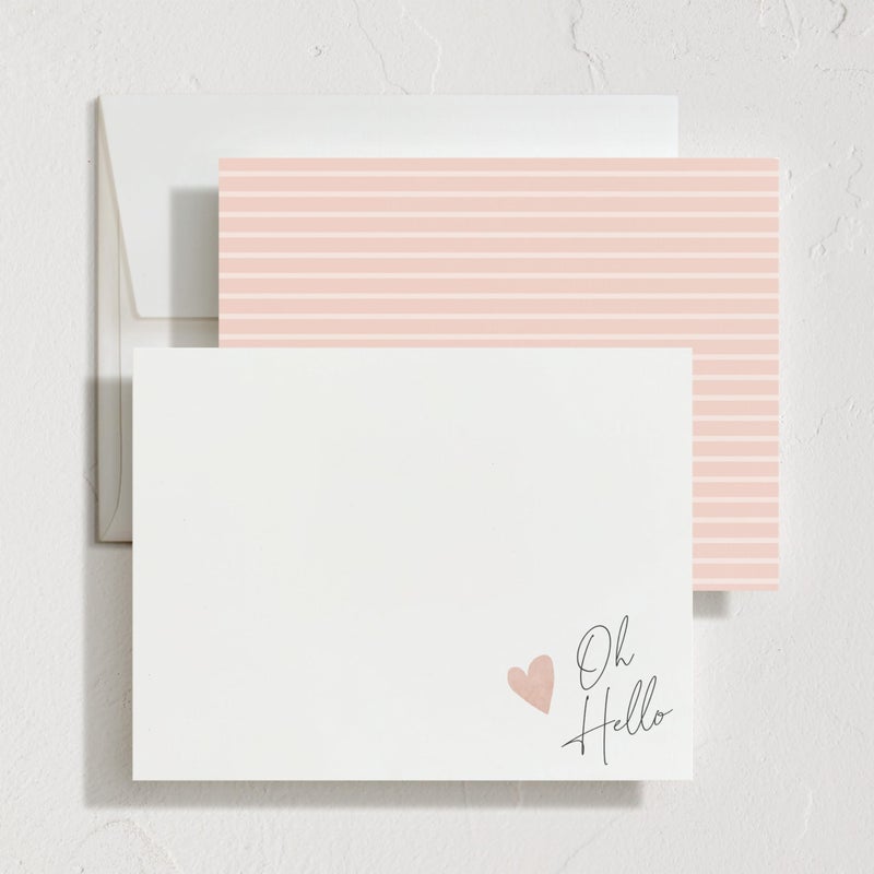 Minted Signed Heart Stationery Cards,10 Ct,Blank Cards and Envelopes For Thank You Notes, Invitations & Handwritten Messages, Note Cards Set, Gifts for Women, Blush Pink Color - Image 4