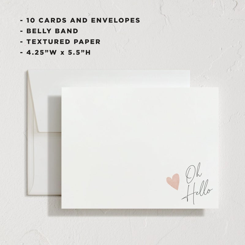 Minted Signed Heart Stationery Cards,10 Ct,Blank Cards and Envelopes For Thank You Notes, Invitations & Handwritten Messages, Note Cards Set, Gifts for Women, Blush Pink Color - Image 3