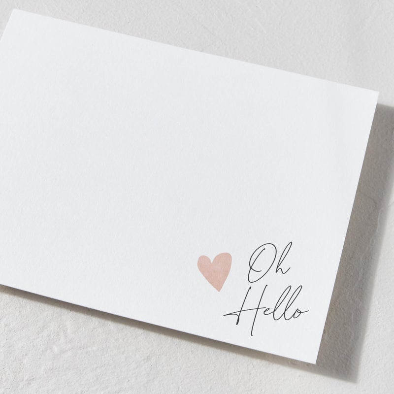 Minted Signed Heart Stationery Cards,10 Ct,Blank Cards and Envelopes For Thank You Notes, Invitations & Handwritten Messages, Note Cards Set, Gifts for Women, Blush Pink Color - Image 2