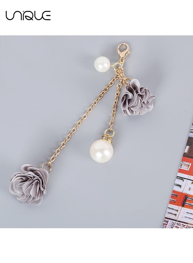 يونيك حبل الهاتف المحمول - سوار معصمه لامع حبل الهاتف ، حبل حزام الهاتف مطرز - سلسلة هاتف عالمية مضادة للضياع ، أسود - Image 3