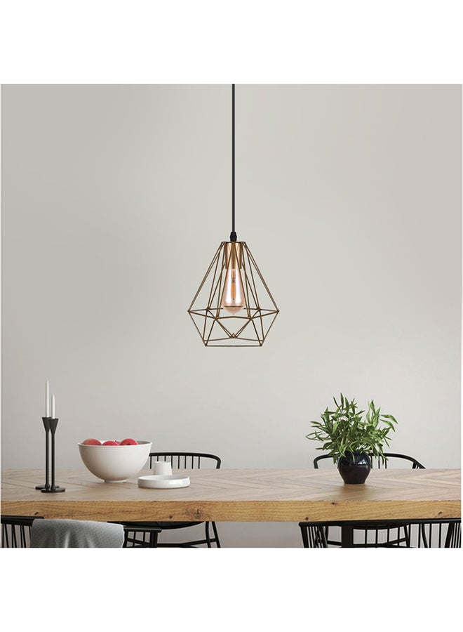 الروضة للإضاءة معلقة ريتمو 1 لمبة | حديث ديكور LED E27 معلقة مصباح سقف اضاءة داخلية مصباح معلق دلاية سقف مودرن | مناسبة لأي غرفة | | اللون: ذهبي | المقاس: 70x22x70 سم