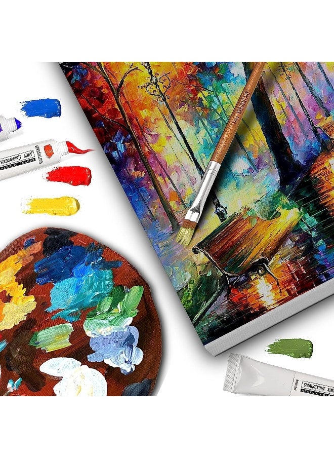 ECVV - Idea Artist Rectangle Stretched Canvas Board For Oil & Acrylic Artist Drawing Paints, White, 24x30cm / 9.5x12 Inch, Pack of 2 - Image 1