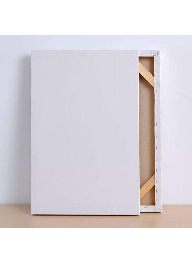 ECVV - Idea Artist Rectangle Stretched Canvas Board For Oil & Acrylic Artist Drawing Paints, White, 24x30cm / 9.5x12 Inch, Pack of 2 - Image 1