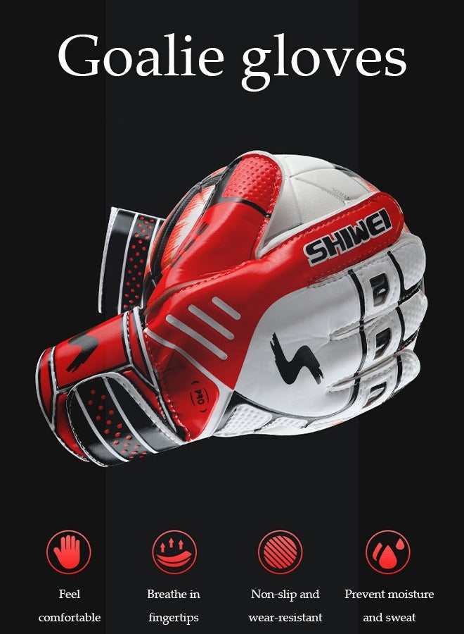 إسكدنيا قفازات حارس المرمى للشباب والبالغين، قبضة قوية لأصعب التصديات، مع حماية للأصابع ولاتكس لتوفير حماية رائعة لمنع الإصابات - Image 2